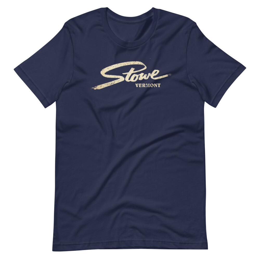 STOWE VERMONT Navy Tee Short-Sleeve Unisex T-Shirt Unisex T-Shirt XL