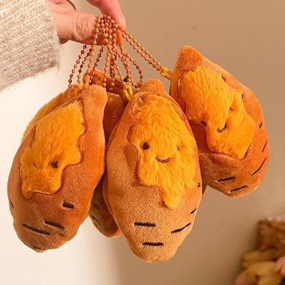 Popular Baked Sweet Potato Plush Toy Doll Pendant Keychain - Cute and Detachable