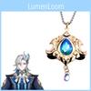 Neuvillette Water Dragon King Judge Crystal Pendant Necklace With Alloy Chain For Cosplay And Costume Accessories