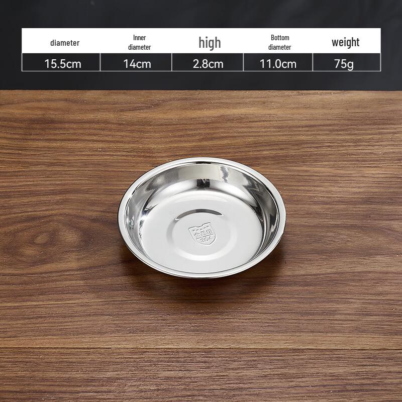 Lainuo 304 Stainless Steel Round Dining Plates