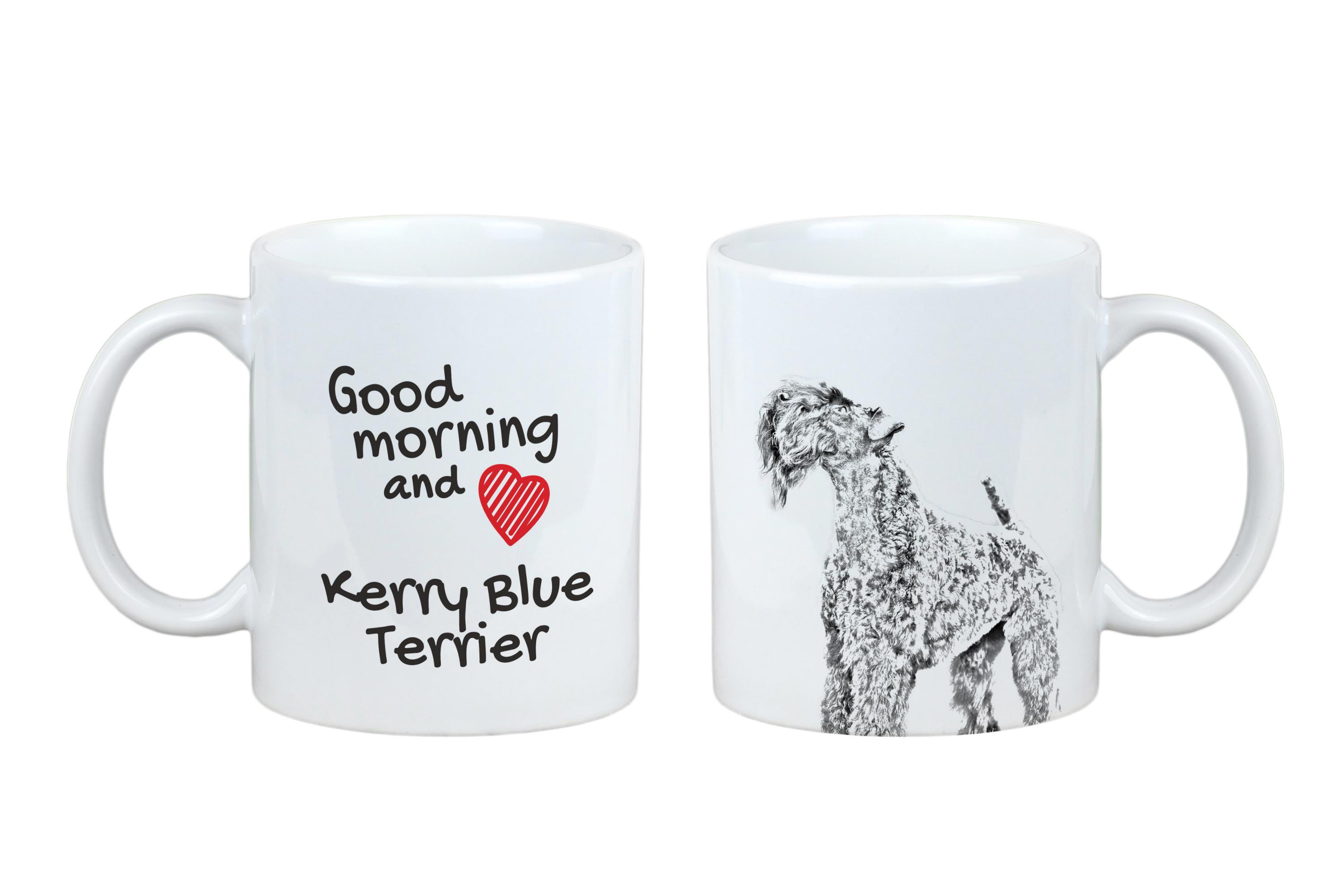 

Kerry Blue Terrier, Irish Blue Terrier - cup with a dog, personalized cup with a print, a classic gift for everyone from the Art-Dog brand білий