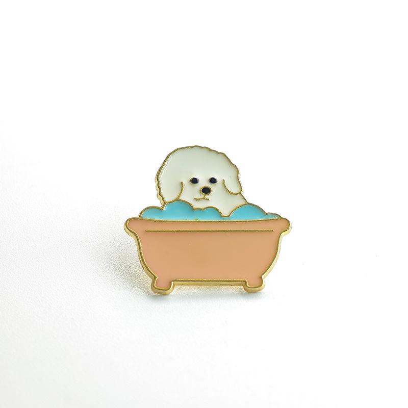 Cute Cartoon Metal Brooch - Trendy Fashion Accessory