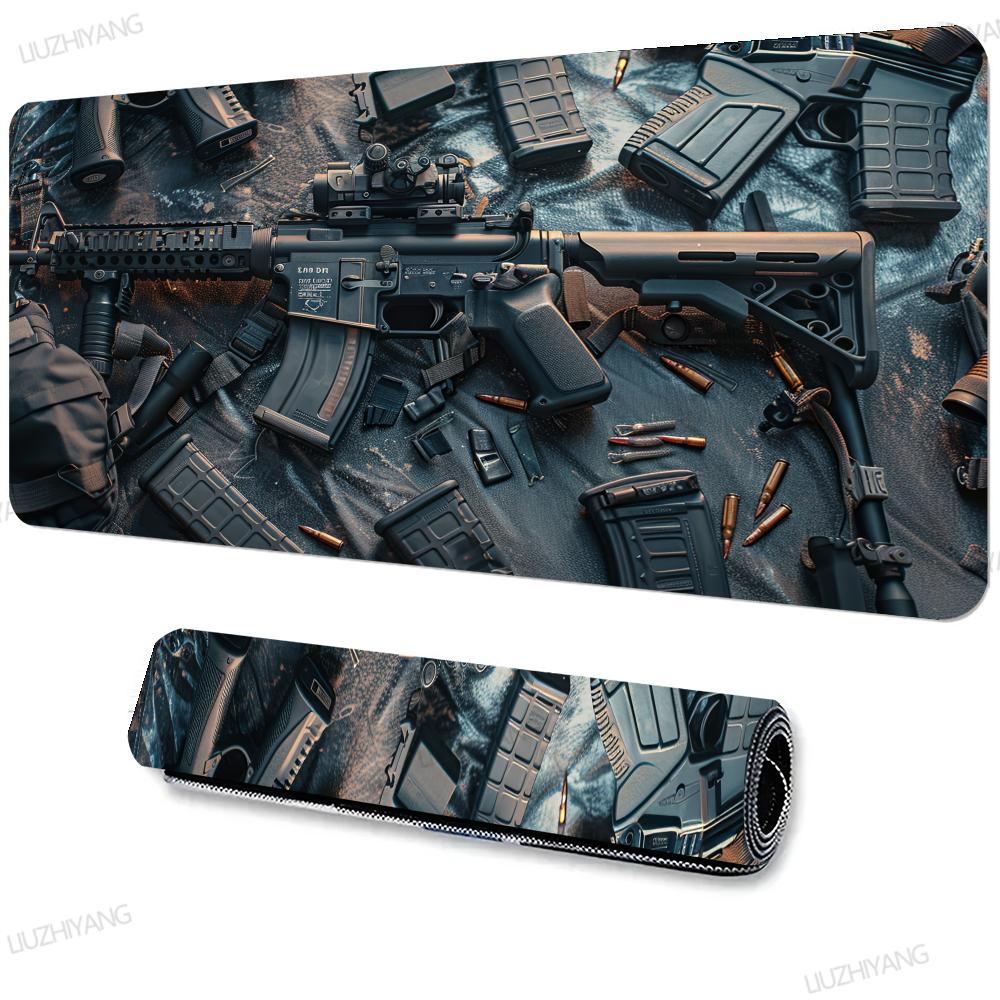 Cool Gun parts assembly Mouse Pad Office Large Desk Mat Computer Laptop Keyboard Pads Gaming Mousepad Non-Slip Cushion 900X400