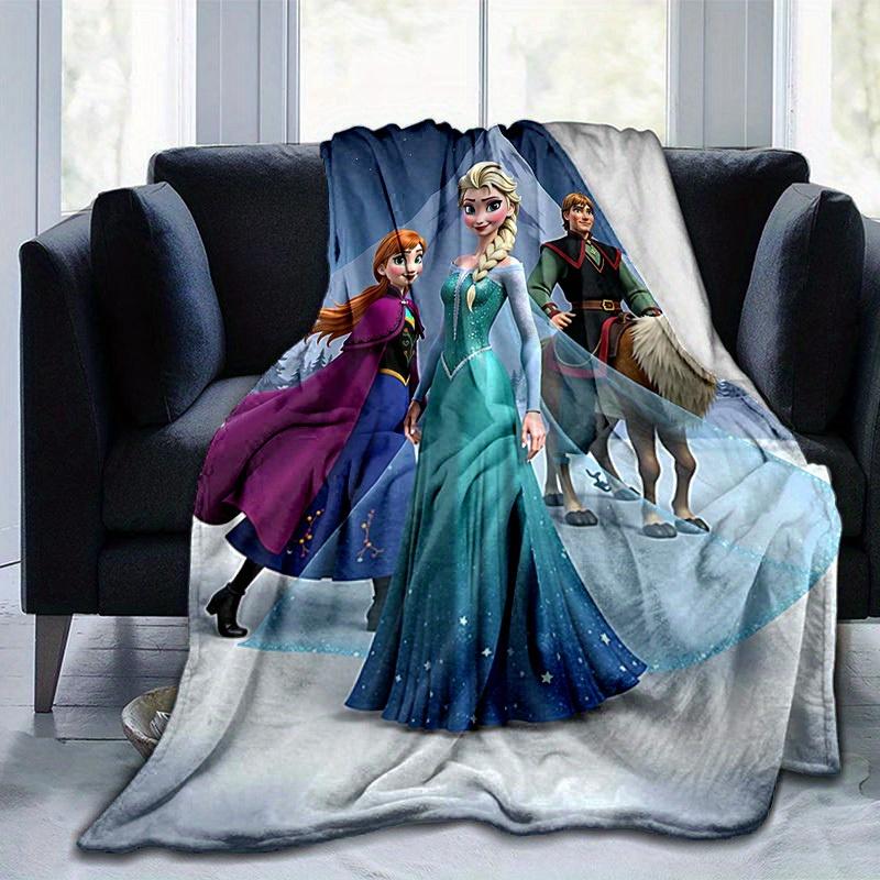 1pc, Cartoon Frozen Elsa Anna Olaf Blanket, Soft Flannel Throw Blanket, Versatile & Cozy for Bedroom, Winter Warmth for Your Home Decor, Per