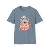 Unisex Softstyle T-Shirt Chibi Koala Heart Mug Funny Cozy Cartoon Graphic Tee