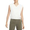 Logo V-Neck Short Sleeve Knit Top Women Tops White IH0940-133
