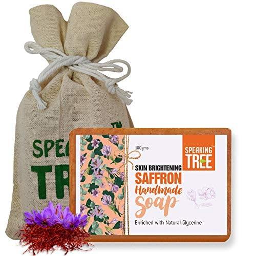 Speaking Tree Skin Brightening Saffron Handmade Soap 100 gms (Pack of 3)