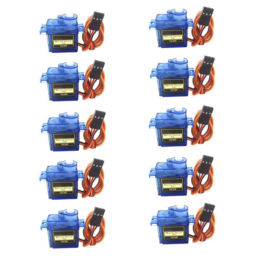 Bulk Pack 5/10/20pcs SG90 Micro Servo Motors 9g Load 180/360 Degree Rotation Mount Kit for RC Cars Airplanes Arduino UNO DIY