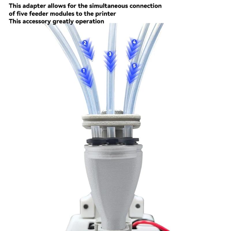 Kit Hub Filamenti Compatto a 5 Porte per Laboratorio A1MINI V2 Migliora l'Efficienza di Stampa Adattatore