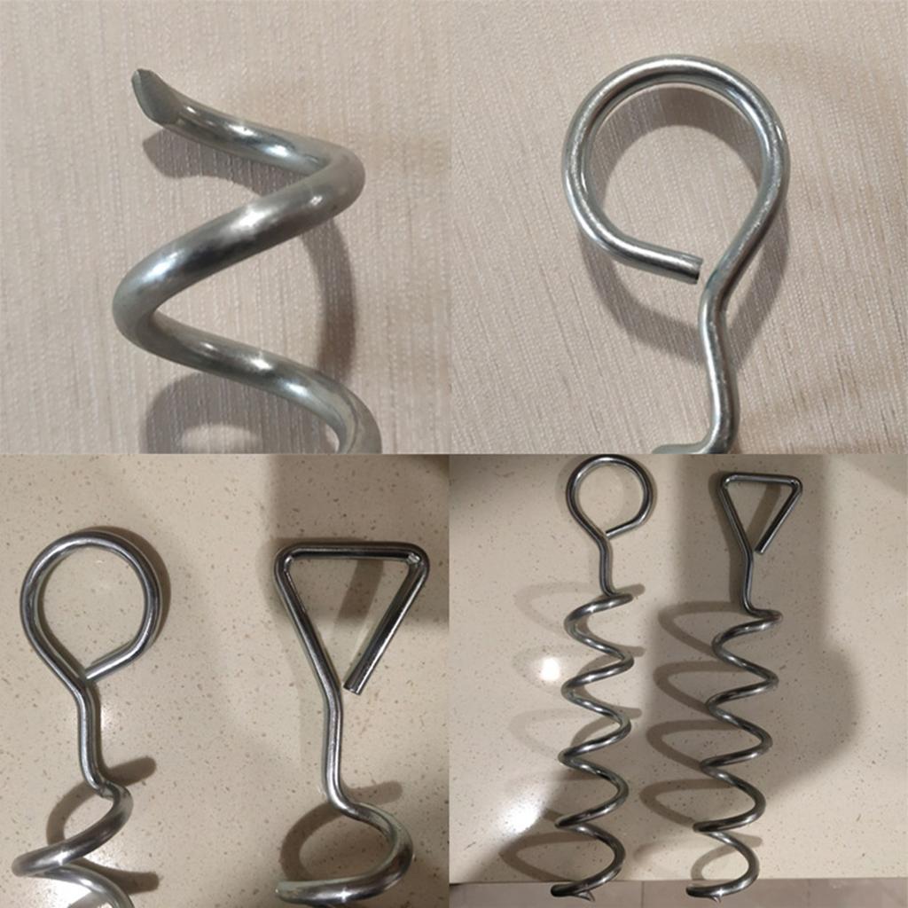 4Pcs Tent Stake Anchors Trampoline Ground Stake Tie Down Spirals Ground Anchors for Trampolines Swings Garden Enduring