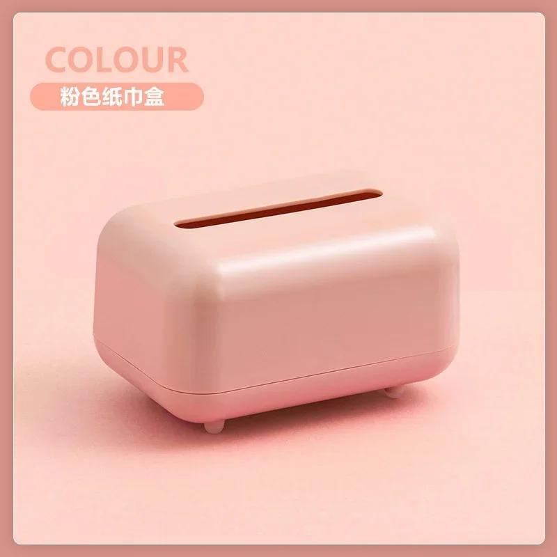 Simple Stylish Plastic Tissue Box Square Tissues Container Car Napkins Holder Case Home Organizer Kitchen Storage Holder Tools