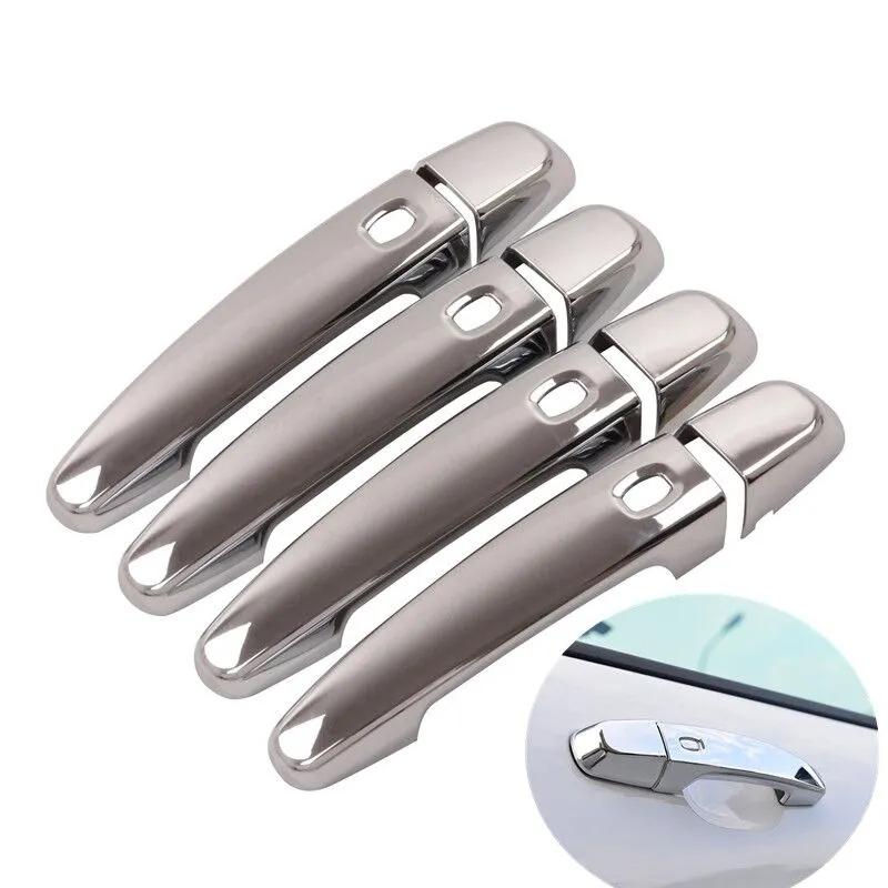 For Chevrolet Equinox 2017 2018      ABS Carbon Fiber Door Handle Cover Trim Sticker Car Styling Accessories