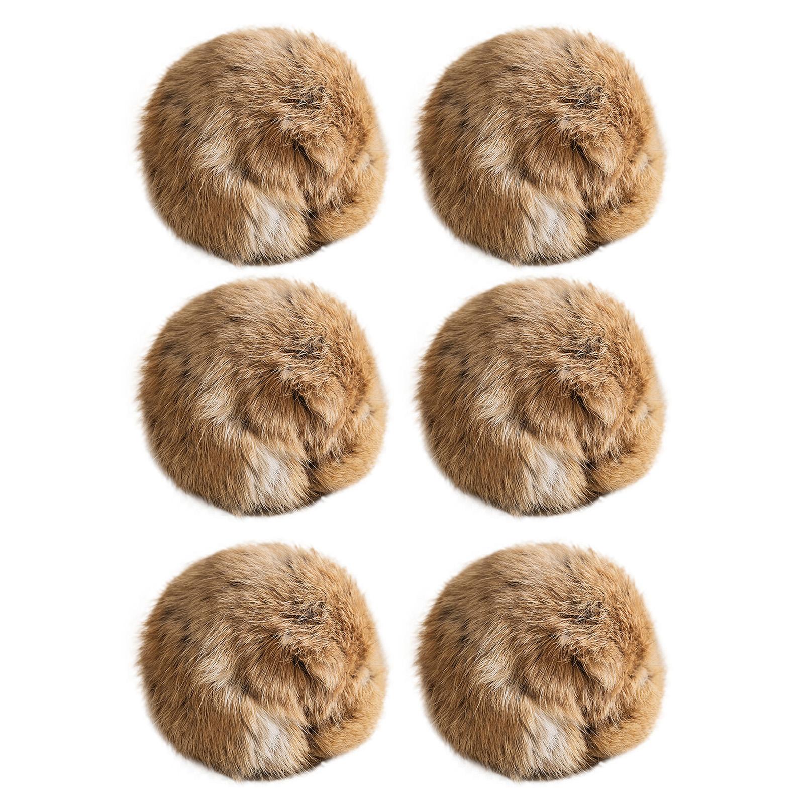 1/2/3/6 Pièces Boule de Poil de Lapin Jouet Interactif pour Chat Produit pour Animaux de Compagnie Contenant de l'Herbe à Chat Boule Jouet Chasse Boule Jouet en Peluche Accessoires pour Chat 8cm