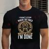 Summer Cotton T-shirt I Don't Stop When I'm Tired Fitness Design Moto Tee Casual Short-sleeve Motorbike Cycling Top