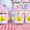 500pcs/roll Yellow Smile Face Sticker Thank You Circle Label Sticker Office Stationery 2.5cm