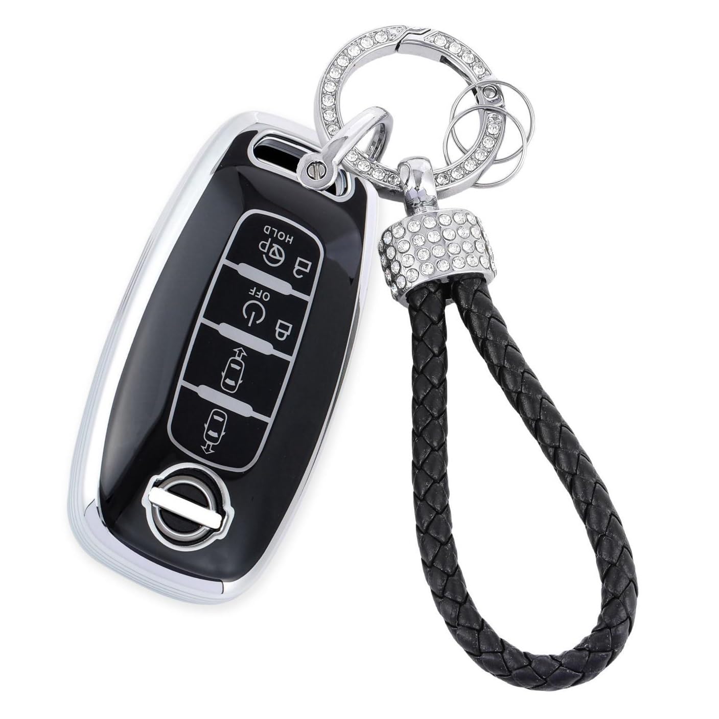 [ZANEKO] New Serena Key Case Compatible with Nissan ProPilot e-POWER Compatible with Nissan C6 серебряный