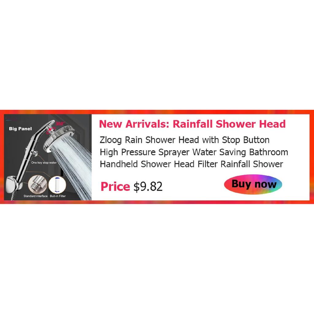Zloog Bathroom LED Shower Head Color Changing Temperature Sensor Handheld Showerhead Spa High Pressure Anion Filter Shower Head