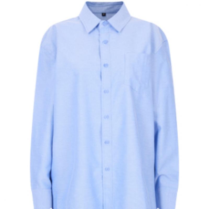 Shop Women S Collar Neck Standard Fit Oxford Long Sleeve Shirt White Int Wbl