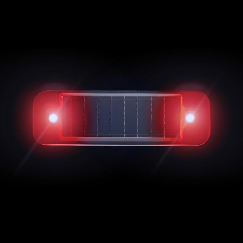 Universal Solar Powered Warning Strobe Light Wireless Vibration Sensor Anti Rear End Signal Lamp For Car Auto Motorcycle