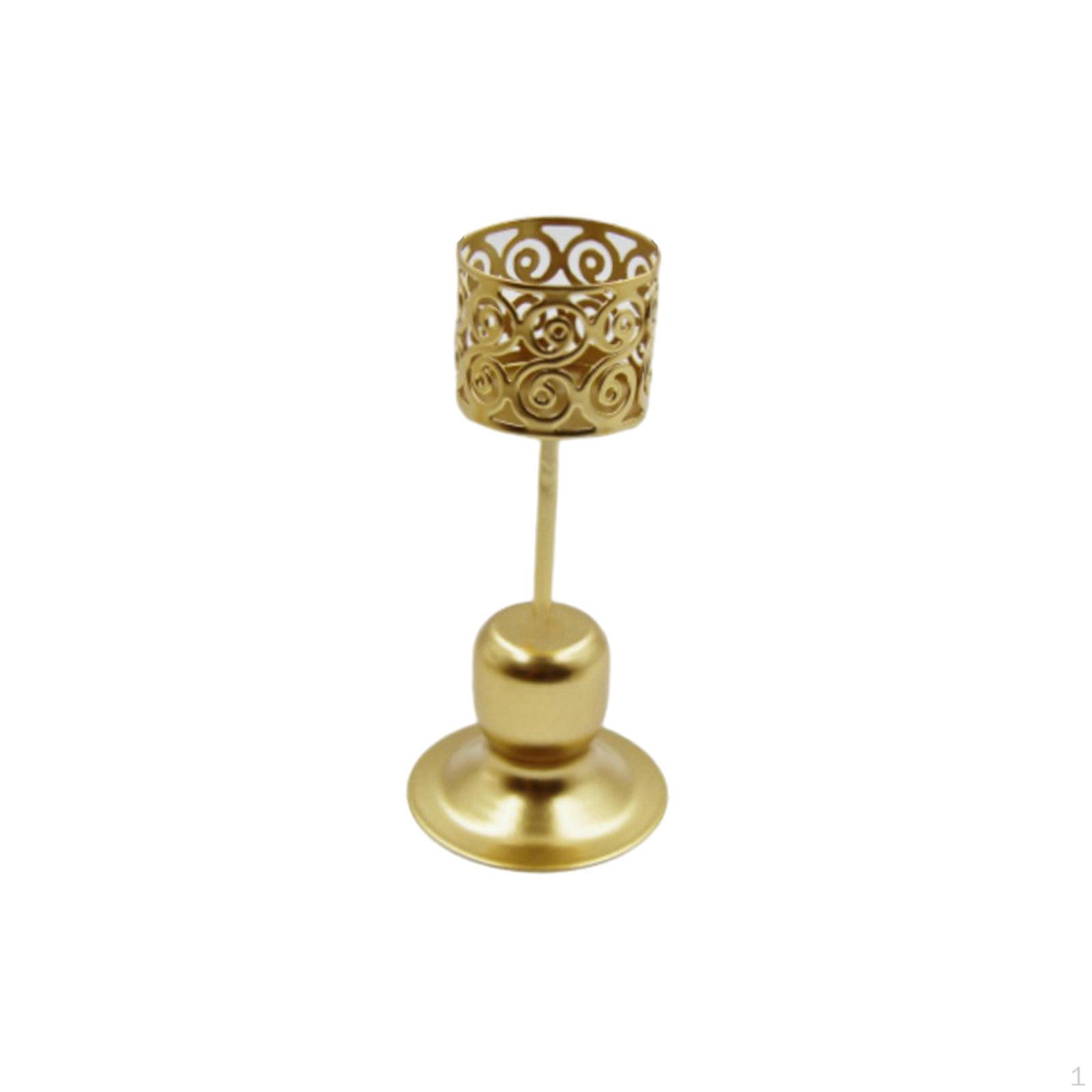 

Candleholder Centerpiece Decorative Candle Stand Geometric Hollow Desigh Tealight Holder for Style B