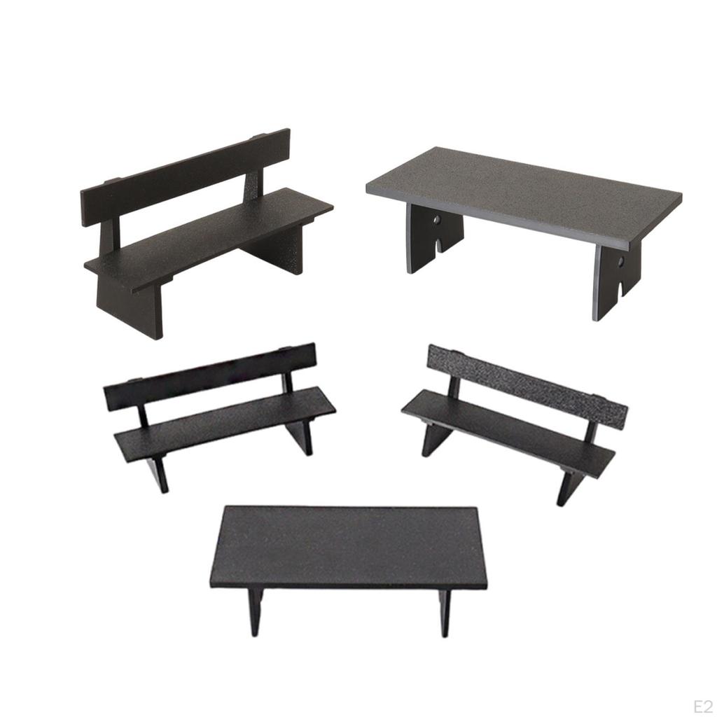 Miniature Dollhouse Table Chair Doll House Decor Scene Pretend Toy Furniture Versatile for