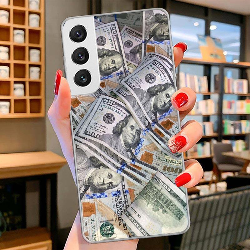 Banknote Dollar Cash Money Cover Phone Case For Samsung Galaxy S26 S25 Edge S24 Ultra S23 S22 Plus S21 S20 FE Soft Fundas Shell