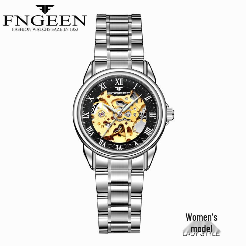 Fen Zun Men's Waterproof Fashion Automatic Skeleton Watch