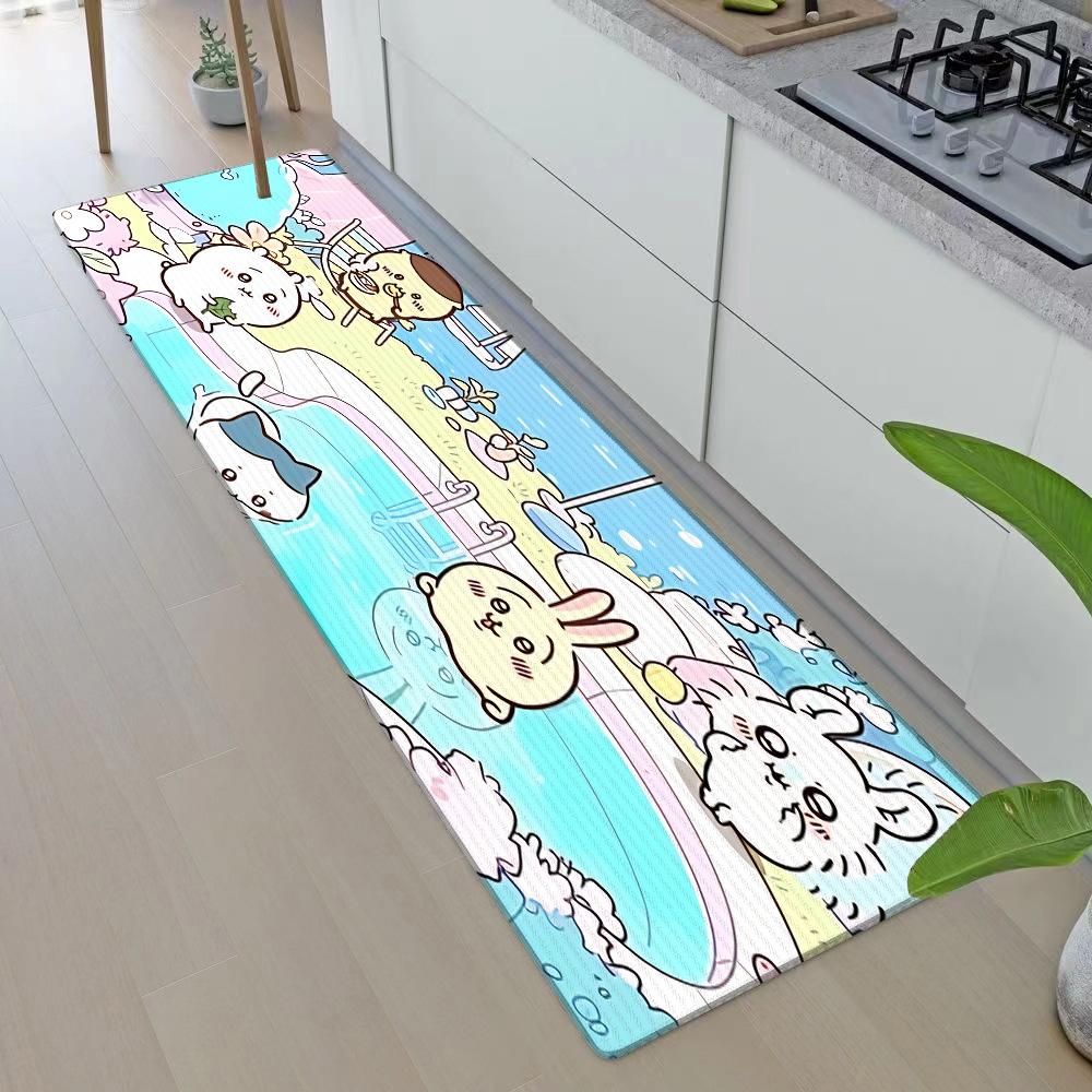 Entrance Front Door Doormat Anime Chiikawas Non-slip Kitchen Rug Living Room Rugs Balcony Bathroom Foot Mat Floor Mats Carpet