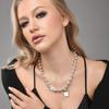 Cute Heart Lock Bead Chain Trendy Fashion Accessories Pendant Necklace