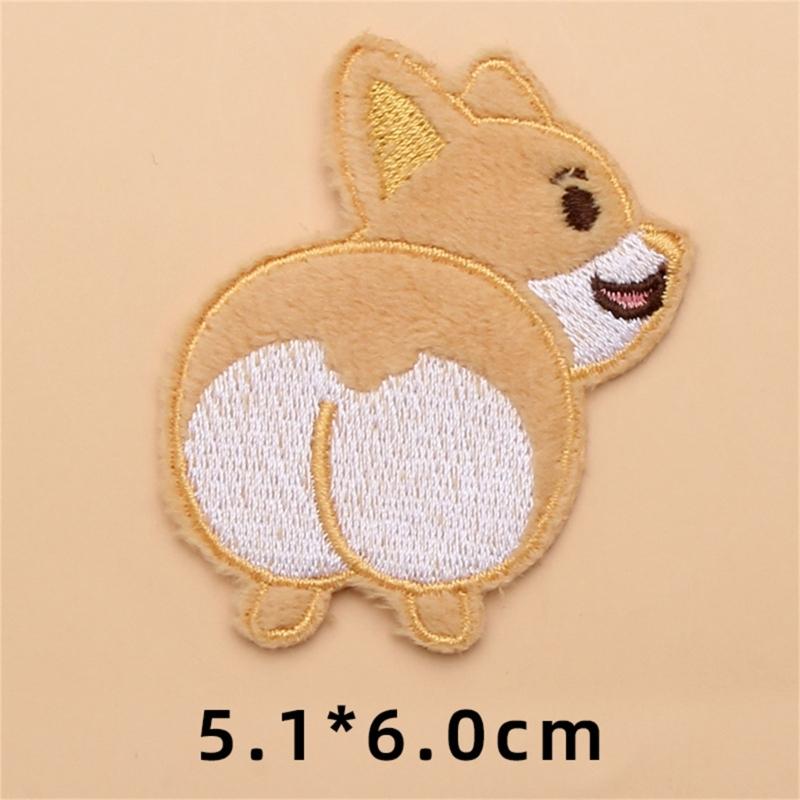 10Pcs Dog Embroidery Iron On Patches Adhesive Embroidery Appliques For Clothing Jackets Bags Hat Decoration and Sewing
