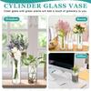 Glass Cylinder Vases 4 6 8 Inch Tall Clear Flower Vase Hurricane Floating Candle Holder for Table Centerpiece Wedding Home Decor
