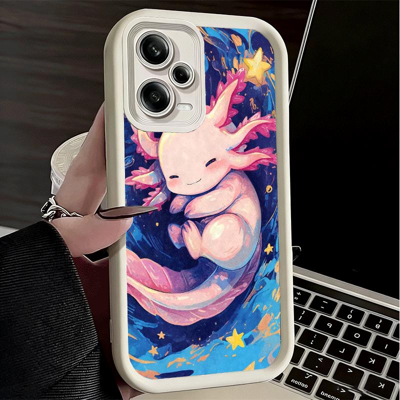 Phone Case for Xiaomi Redmi Note 15 14 13 Pro Plus Axolotl Cartoon Cute Shell 12S 11 11S 11T 5G 14S Soft Silicone Funda