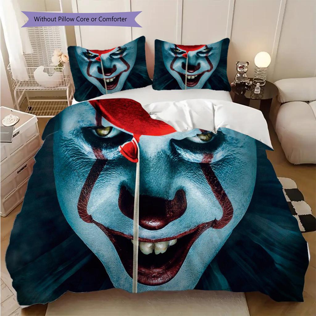 Horror Icons Collage Threepiece Set 1 Duvet Cover 2 Pillowcase Without Core Bedding Set Soft And Comfortable Christmas Birthday Gift