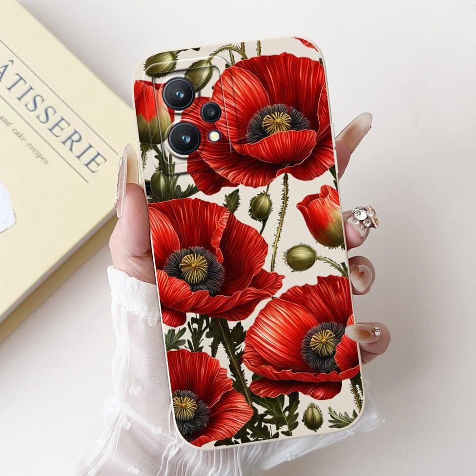 For Realme 9 4G Case RMX3521 Silicone Cute Cat Fashion Butterfly Flower Love Painted Shockproof Cover For Realme 9 4G Phone Case
