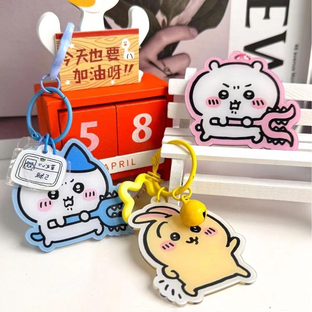 3 Piezas/juego Llaveros Kawaii Anime Chiikawa Dibujos Animados Hachiware Usagi Chiikawa Llavero de Acrílico Colgante Mochila Regalos Creativos