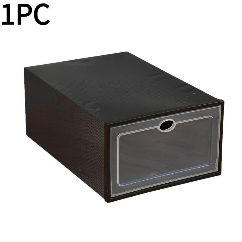 1PC Transparent Shoe Box Spot Household Dormitory Thickened PP Plastic Flip Shoe Box Foldable Sneaker Dust Storage Box