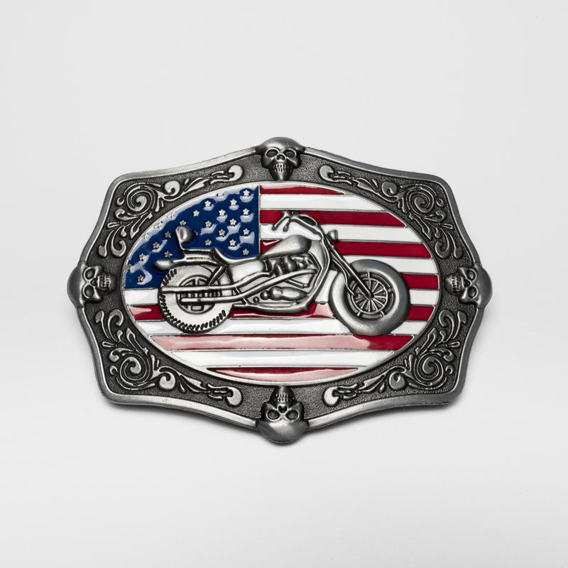 Personalized Skull Punk Western Cowboy Leather Belt Buckle