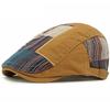 HT4806 Beret Cap Spring Summer Autumn Hats for Men Women Vintage Patchwork Beret Hat Male Female Ivy Flat Cap Adjustable Berets
