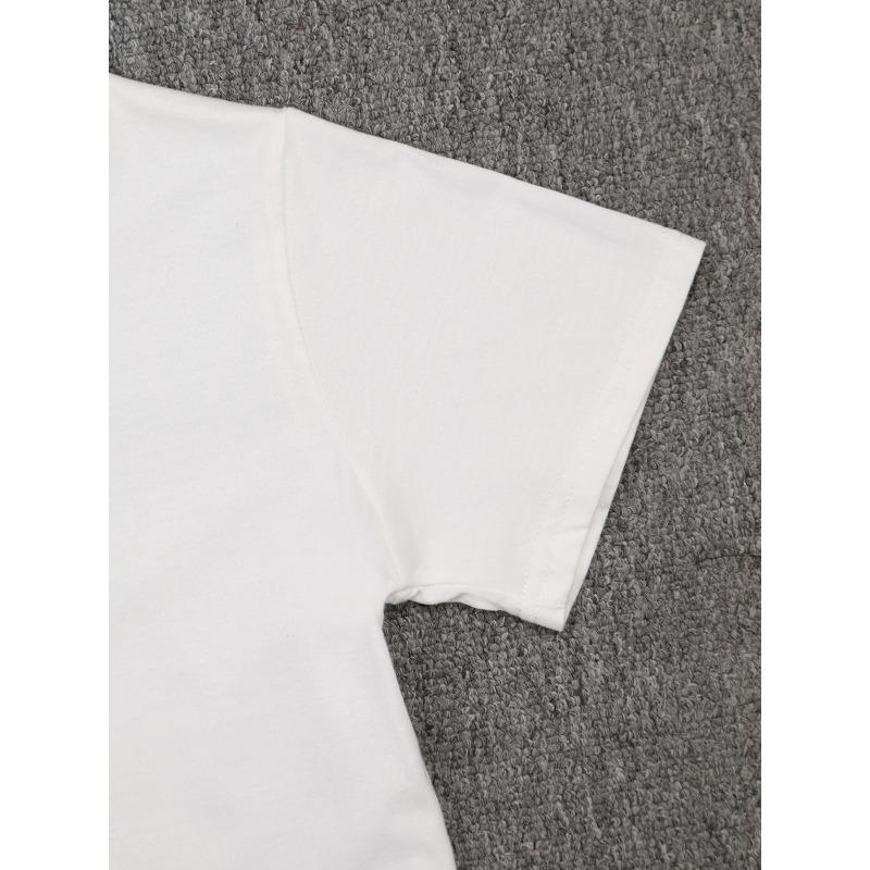 European Sizes Flame Six Seven" Letter/cartoon Print, Boys' Short-sleeved T-shirt, Cool and Breathable for Spring/summer Wear