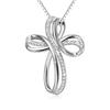 Sparkling Cross Shaped Pendant Necklace for Women