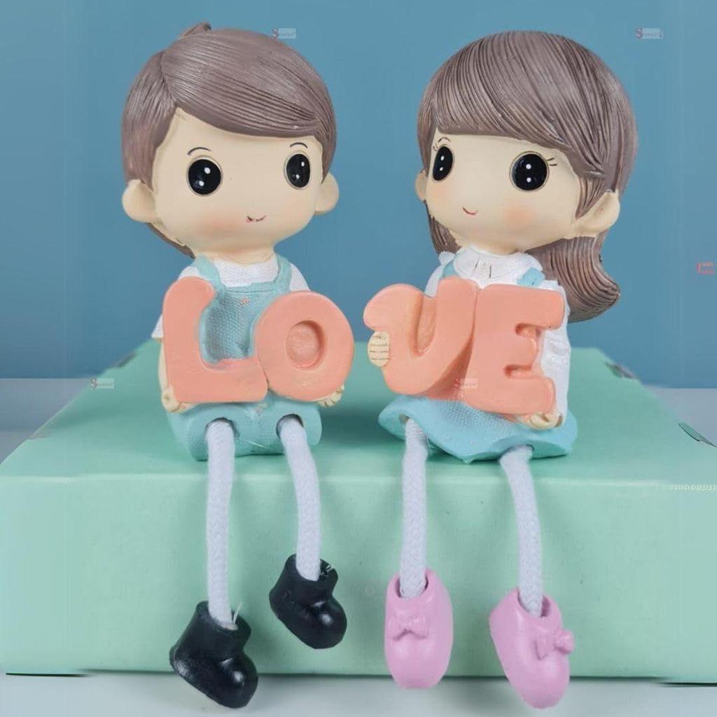 1 Set Hanging Legs Romantic Couple Showpiece | Cute Boy &Girl | Gift for Him/Her, Mother's Day,Home Décor, Living Room,