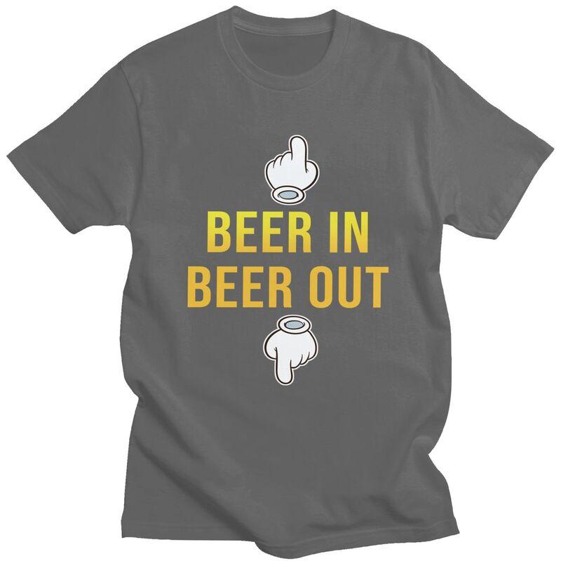 Custom Beer In Beer Ou T Shirts Men 100 Cotton Tee Tops Tshirt Casual Tshirt