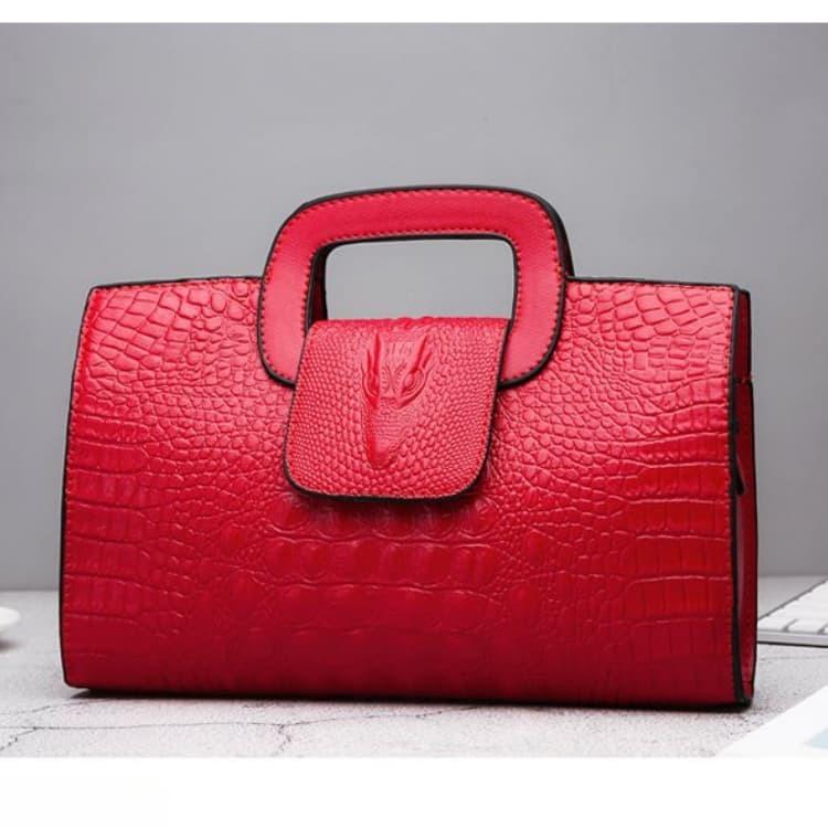 

Роскошные сумки, женские сумки, дизайнерские сумки, модная сумка для девочек с крокодиловым узором, черные сумки высокого качества красный