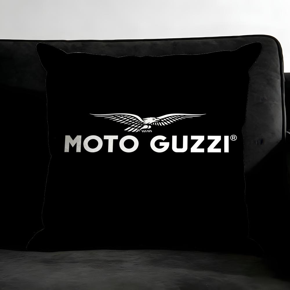 M-Moto Guzzii Logo Cushion Cover Pillowcase Ultra Soft Skin Friendly Fabric Cloud Like Comfort & Concealed Zipper