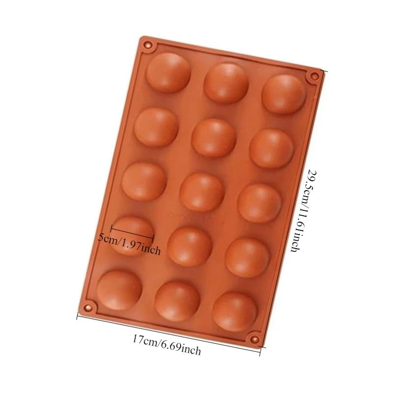 Multi-Cavity Silicone Mold for Mooncakes Chocolate Mousse Cake Filling Semi-Sphere Baking Decorations DIY Dessert Making