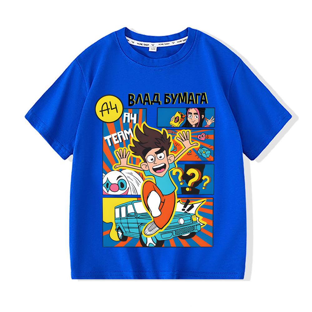 Kids Clothes A4 T-shirt Short Sleeve Tops Girls Boys Tshirt Y2k Tees A4 Summer Anime Tees Tops