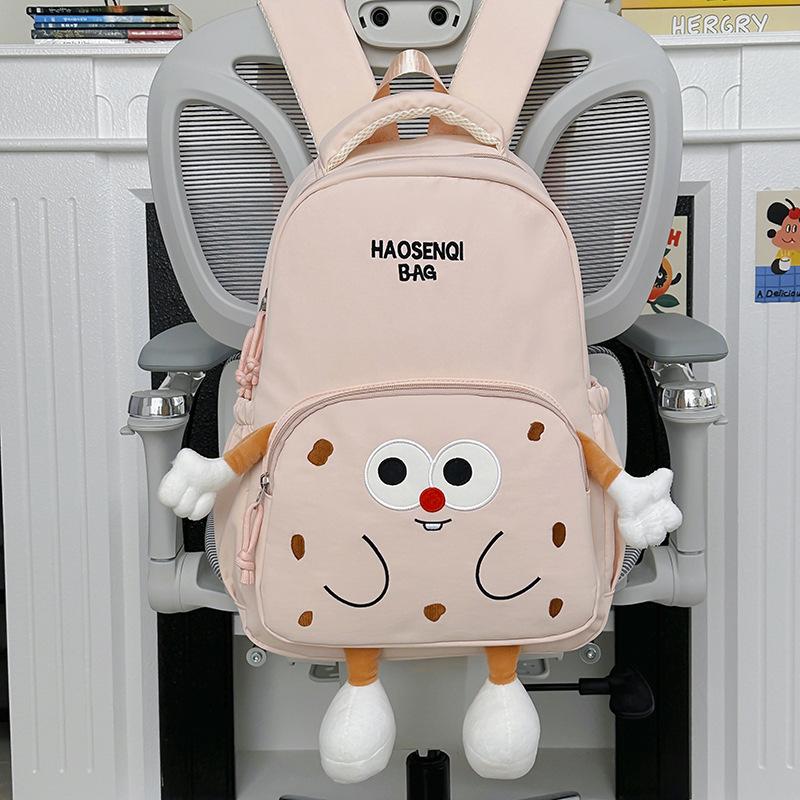 Schoolbag cute cookies backpack women's 1011 new ugly cute student schoolbag kindergarten light travel small backpack