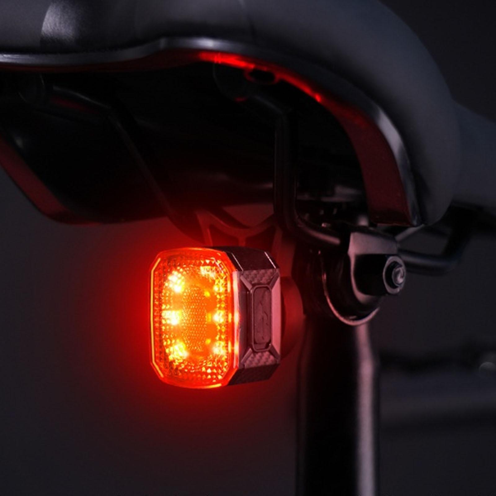 Mountain Bike Taillights with Intelligent Brake Vibration Sensing - Road Bike Night Riding Lights, Night Riding Equipment One Size