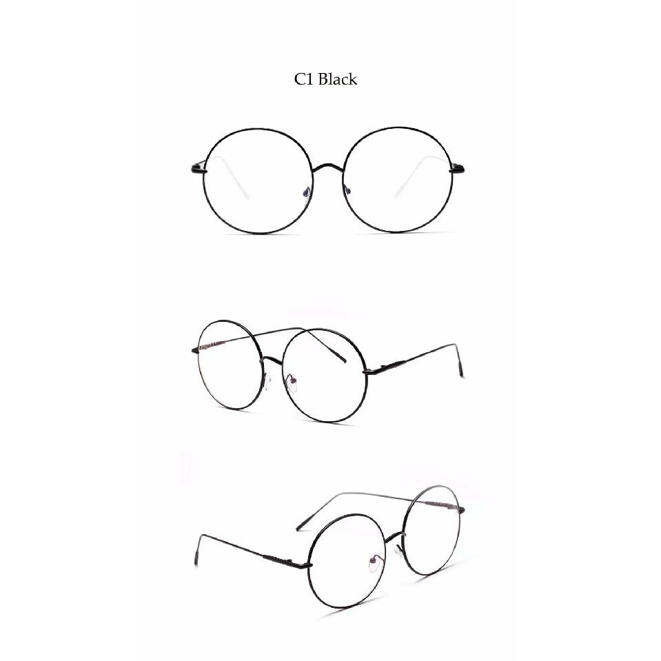 Übergroße runde Metall-Blaulichtfilter-Lesebrille für Damen und Herren, klare Gläser, Vintage-Brille, Presbyopie, Große Computerbrille