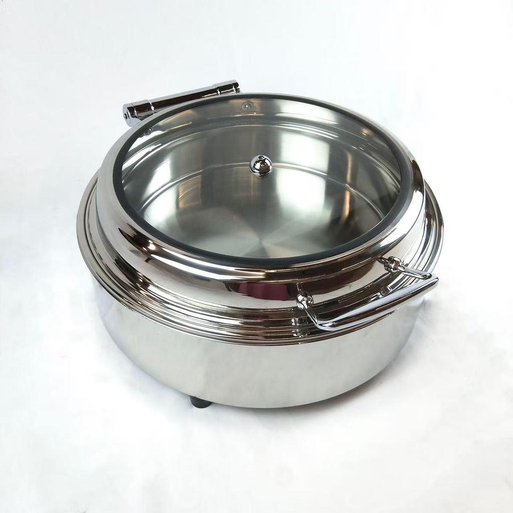 Stainless Steel Electric Buffet Chafing Dish - Smart Self-Service Warmer with Transparent Insulation for Hotel Breakfasts
